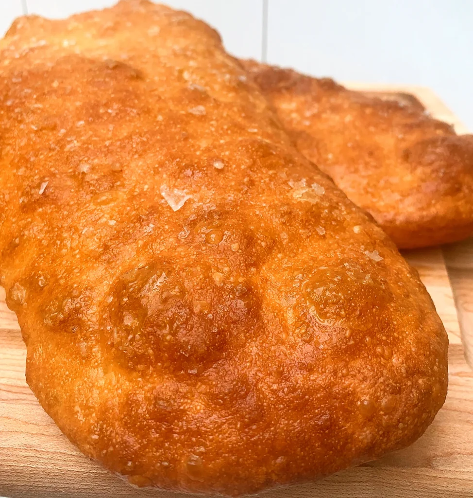 Bread on cutting board
