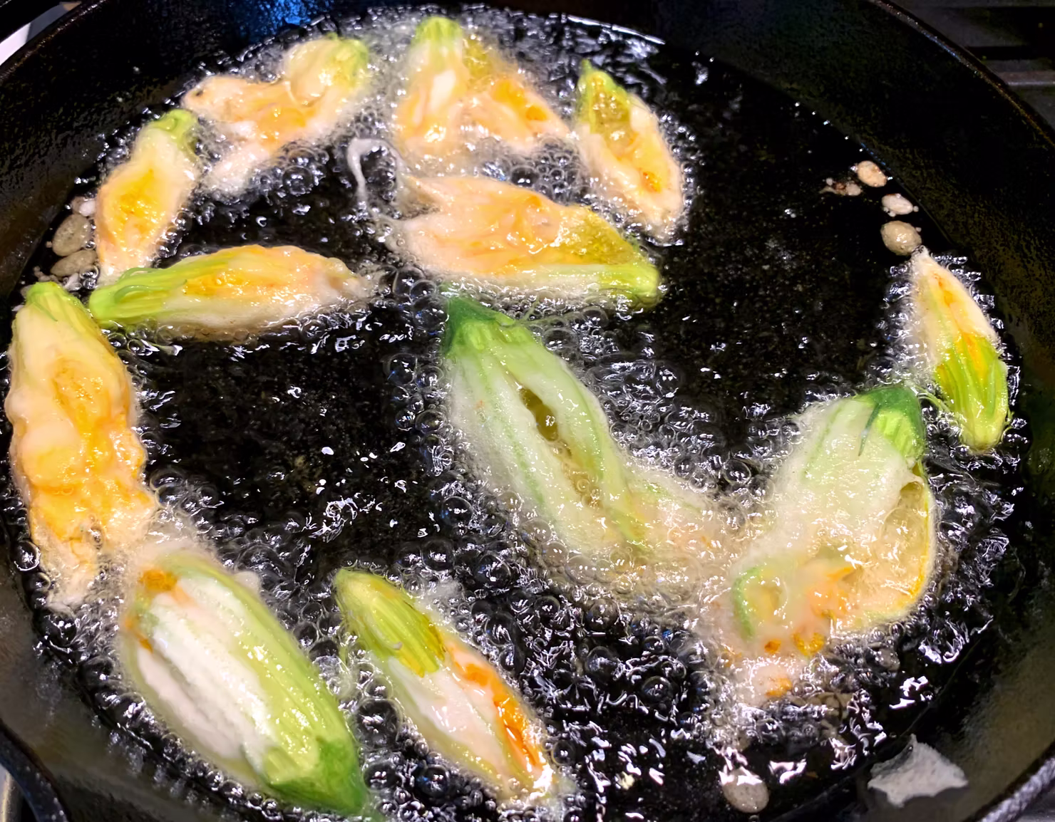 Food cooking on stove