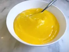 Lemon curd in bowl