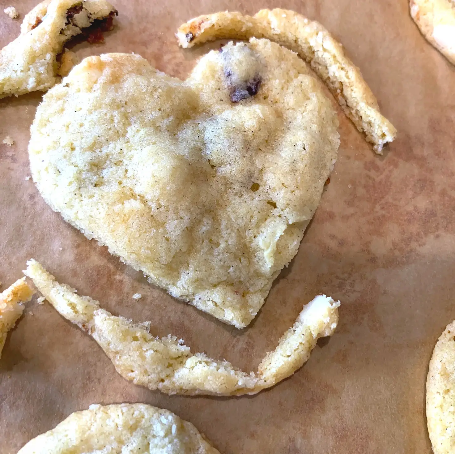 Cookie shaped like a heart