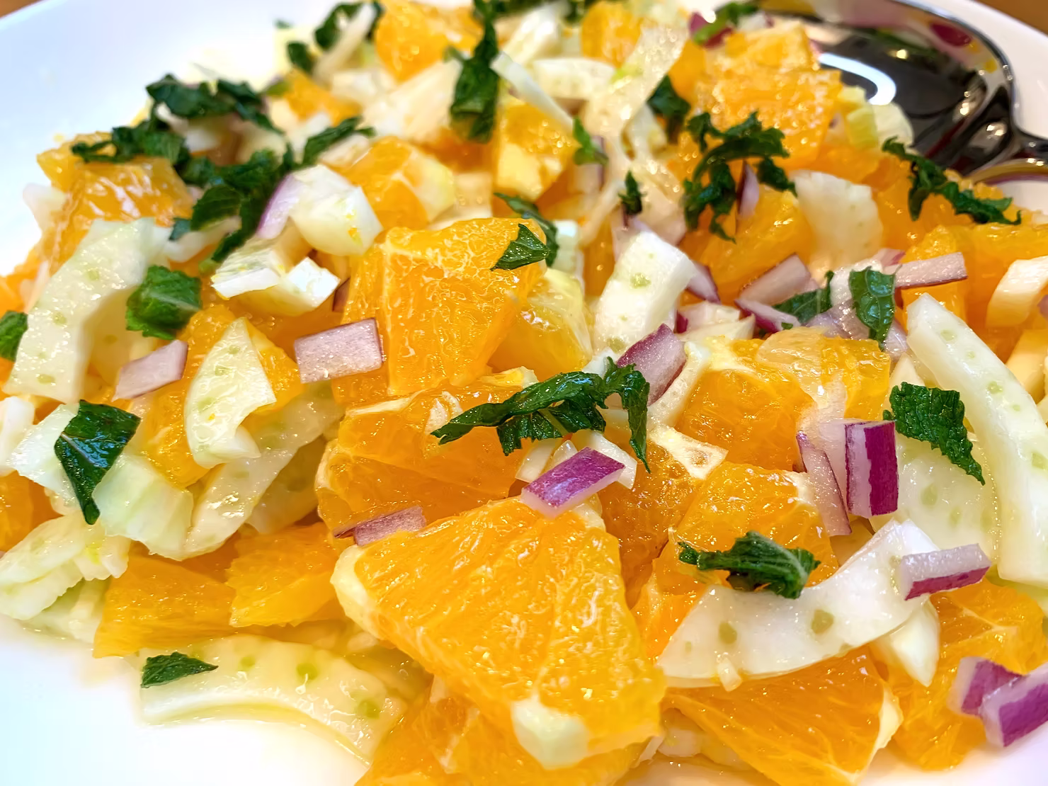 Orange Fennel Salad close up