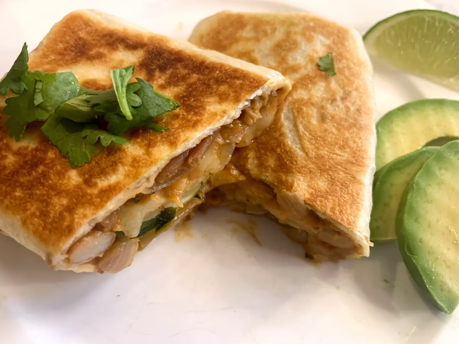 Refried bean and cheese burrito