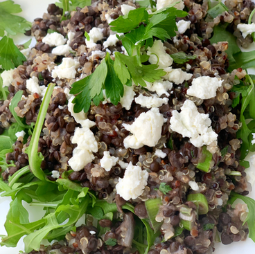 Creamy and herbaceous lentils