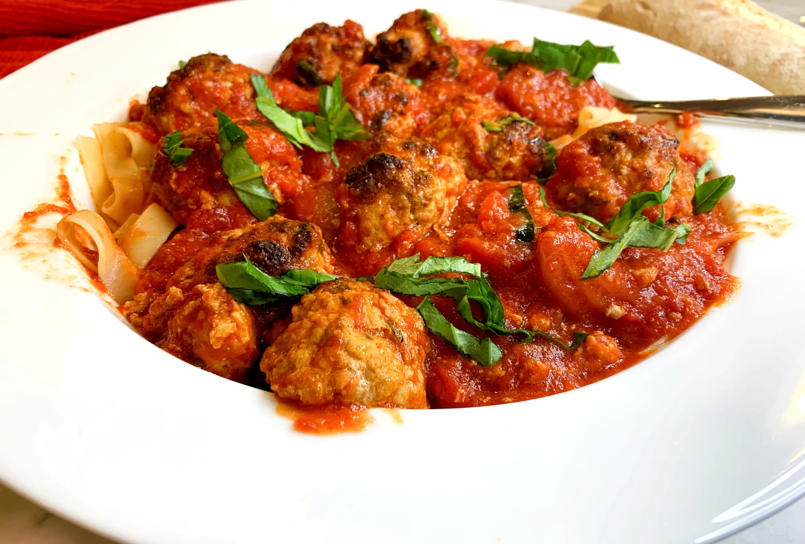 Meatballs and red sauce
