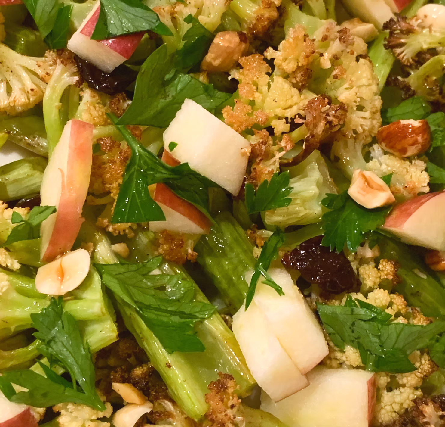 fall maple salad up close